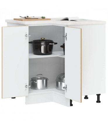 vidaXL Kitchen Cor — Colour: concrete grey, Size: 75.5 x 75.5 x 81.5 cm, Model: 1x corner bottom cabinet (2 doors) — V0672054149