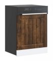 vidaXL Dishwasher Panel Lucca Smoked Oak Engineered Wood — Size: 60 x 1.5 x 67 cm, Model: 1x dishwasher panel