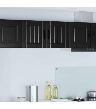 vidaXL Wall Cabinet LUCCA Black 40 x 31 x 40 cm Engineered Wood — Model: 1x wall cabinet (1 door)