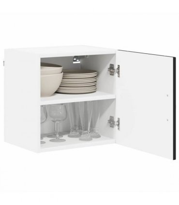 vidaXL Wall Cabinet LUCCA Black 40 x 31 x 40 cm Engineered Wood — Model: 1x wall cabinet (1 door)