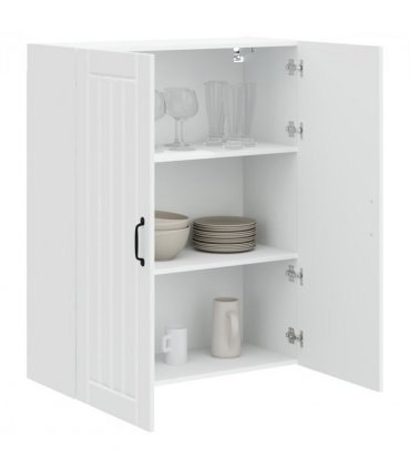 vidaXL Wall Cabinet LUCCA White 80 x 31 x 100 cm Engineered Wood — Model: 1x wall cabinet (2 doors)