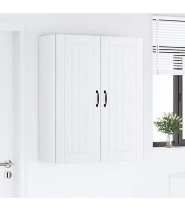 vidaXL Wall Cabinet LUCCA White 80 x 31 x 100 cm Engineered Wood — Model: 1x wall cabinet (2 doors)
