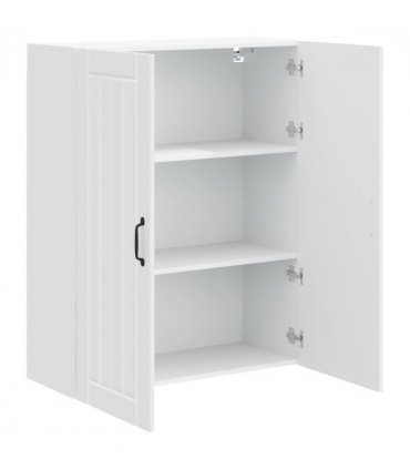 vidaXL Wall Cabinet LUCCA White 80 x 31 x 100 cm Engineered Wood — Model: 1x wall cabinet (2 doors)