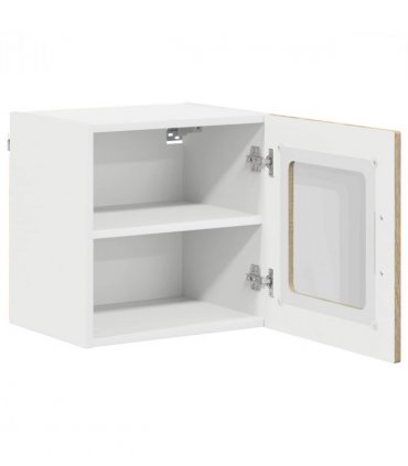 vidaXL Wall Glass Cabinet LUCCA Sonoma Oak 40 x 31 x 40 cm — Model: 1x wall glass cabinet (1 door)