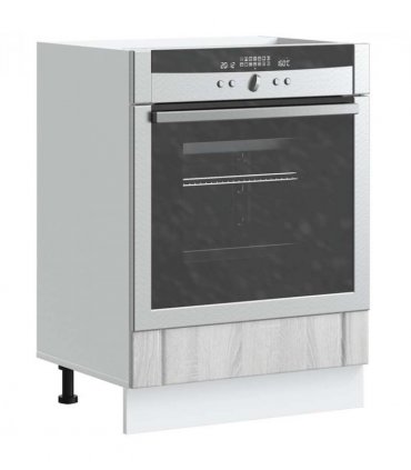 vidaXL Oven Cabinet Lucca Grey Sonoma Engineered Wood — Size: 60 x 46 x 81.5 cm, Model: 1x oven cabinet