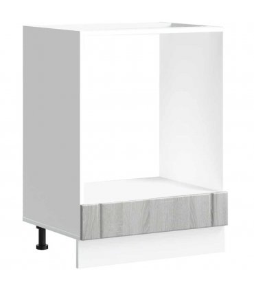 vidaXL Oven Cabinet Lucca Grey Sonoma Engineered Wood — Size: 60 x 46 x 81.5 cm, Model: 1x oven cabinet