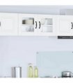 vidaXL Wall Glass Cabinet LUCCA White 80 x 31 x 40 cm Engineered Wood — Model: 1x wall glass cabinet (2 doors)