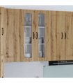 vidaXL Wall Glass Cabinet LUCCA Artisan Oak 60 x 31 x 100 cm — Model: 1x wall glass cabinet (2 doors)