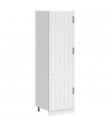 vidaXL Kitchen Cupboard Lucca White Engineered Wood — Size: 60 x 57 x 207 cm, Model: 1x cupboard