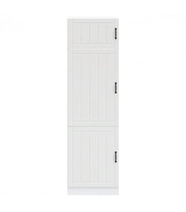 vidaXL Kitchen Cupboard Lucca White Engineered Wood — Size: 60 x 57 x 207 cm, Model: 1x cupboard