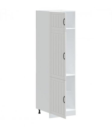 vidaXL Kitchen Cupboard Lucca White Engineered Wood — Size: 60 x 57 x 207 cm, Model: 1x cupboard