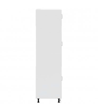 vidaXL Kitchen Cupboard Lucca White Engineered Wood — Size: 60 x 57 x 207 cm, Model: 1x cupboard