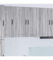 vidaXL Wall Cabinet LUCCA Grey Sonoma 80 x 31 x 80 cm Engineered Wood — Model: 1x wall cabinet (2 doors)