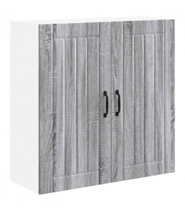 vidaXL Wall Cabinet LUCCA Grey Sonoma 80 x 31 x 80 cm Engineered Wood — Model: 1x wall cabinet (2 doors)