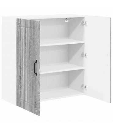 vidaXL Wall Cabinet LUCCA Grey Sonoma 80 x 31 x 80 cm Engineered Wood — Model: 1x wall cabinet (2 doors)