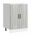 vidaXL Sink Base Cabinet Lucca Grey Sonoma Engineered Wood — Size: 60 x 46 x 81.5 cm, Model: 1x bottom cabinet (2 doors)