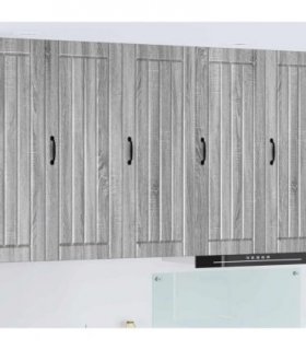 vidaXL Wall Cabinet LUCCA Grey Sonoma 40 x 31 x 100 cm Engineered Wood — Model: 1x wall cabinet (1 door)