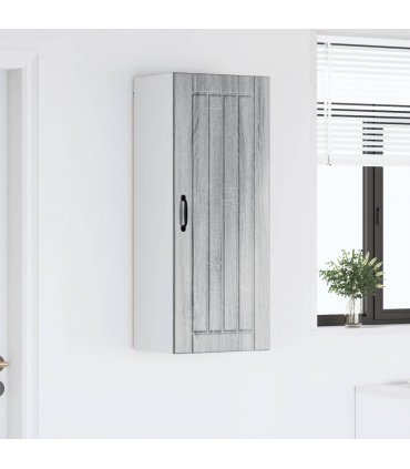 vidaXL Wall Cabinet LUCCA Grey Sonoma 40 x 31 x 100 cm Engineered Wood — Model: 1x wall cabinet (1 door)