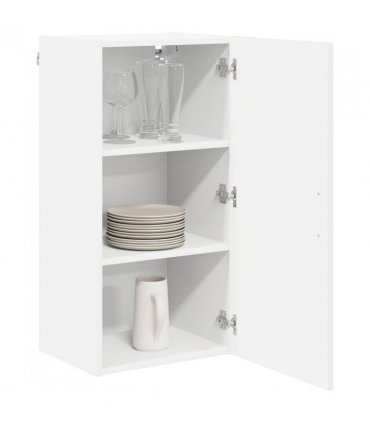 vidaXL Wall Cabinet LUCCA White 40 x 31 x 80 cm Engineered Wood — Model: 1x wall cabinet (1 door)