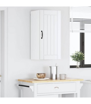 vidaXL Wall Cabinet LUCCA White 40 x 31 x 80 cm Engineered Wood — Model: 1x wall cabinet (1 door)