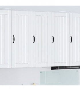 vidaXL Wall Cabinet LUCCA White 40 x 31 x 100 cm Engineered Wood — Model: 1x wall cabinet (1 door)