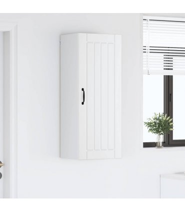 vidaXL Wall Cabinet LUCCA White 40 x 31 x 100 cm Engineered Wood — Model: 1x wall cabinet (1 door)