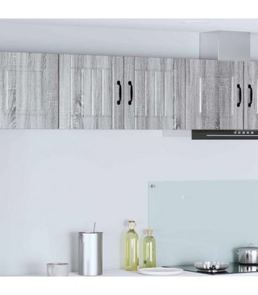 vidaXL Wall Cabinet LUCCA 2 pcs Grey Sonoma 40 x 31 x 40 cm — Model: 2x wall cabinet (1 door)