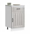 vidaXL Kitchen Base Cabinet Lucca Grey Sonoma Engineered W — Size: 50 x 46 x 81.5 cm, Model: 1x bottom cabinet (1 door 1 drawer)