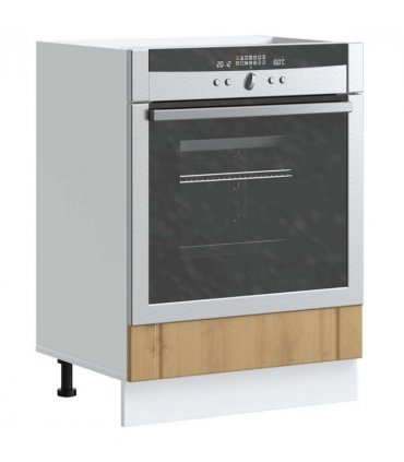 vidaXL Oven Cabinet Lucca Artisan Oak Engineered Wood — Size: 60 x 46 x 81.5 cm, Model: 1x oven cabinet
