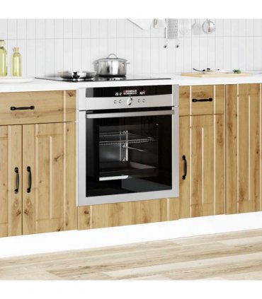 vidaXL Oven Cabinet Lucca Artisan Oak Engineered Wood — Size: 60 x 46 x 81.5 cm, Model: 1x oven cabinet