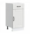 vidaXL Kitchen Base Cabinet Lucca White Engineered Wood — Size: 40 x 46 x 81.5 cm, Model: 1x bottom cabinet (1 door 1 drawer)