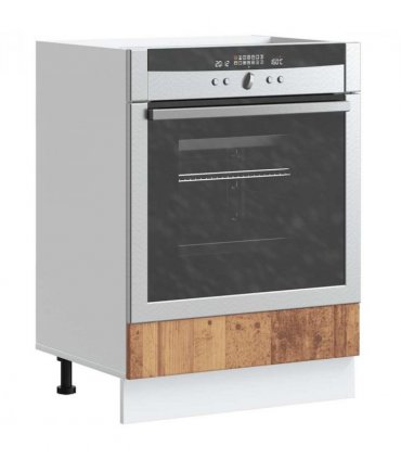 vidaXL Oven Cabinet Lucca Old Wood Engineered Wood — Size: 60 x 46 x 81.5 cm, Model: 1x oven cabinet