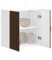 vidaXL Kitchen Wall Cabinet Lucca Brown Oak Engineered Wood — Size: 60 x 31 x 60 cm, Model: 1x wall cabinet (2 doors)