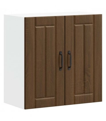 vidaXL Kitchen Wall Cabinet Lucca Brown Oak Engineered Wood — Size: 60 x 31 x 60 cm, Model: 1x wall cabinet (2 doors)