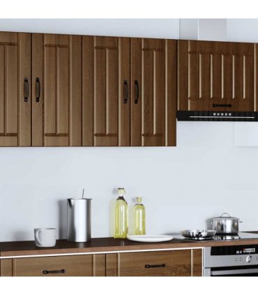 vidaXL Kitchen Wall Cabinet Lucca Brown Oak Engineered Wood — Size: 60 x 31 x 60 cm, Model: 1x wall cabinet (2 doors)