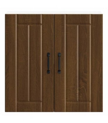 vidaXL Kitchen Wall Cabinet Lucca Brown Oak Engineered Wood — Size: 60 x 31 x 60 cm, Model: 1x wall cabinet (2 doors)