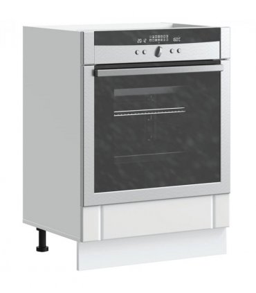 vidaXL Oven Cabinet Lucca White Engineered Wood — Size: 60 x 46 x 81.5 cm, Model: 1x oven cabinet
