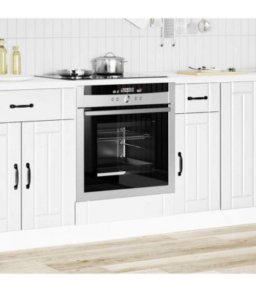 vidaXL Oven Cabinet Lucca White Engineered Wood — Size: 60 x 46 x 81.5 cm, Model: 1x oven cabinet