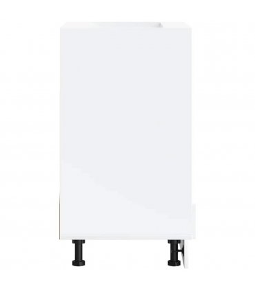 vidaXL Oven Cabinet Lucca White Engineered Wood — Size: 60 x 46 x 81.5 cm, Model: 1x oven cabinet