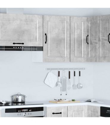 vidaXL Kitchen Wall Cabinet Porto Concrete Grey Engineered Wood — Size: 40 x 31 x 60 cm, Model: 1x wall cabinet (1 door)