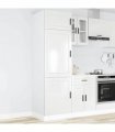 vidaXL Kitchen Cupboard "Porto" High Gloss White Engineered Wood — Size: 60 x 57 x 207 cm, Model: 1x cupboard