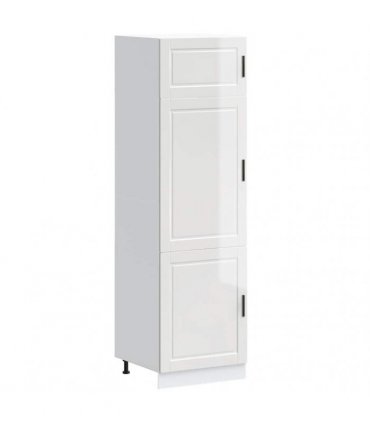 vidaXL Kitchen Cupboard "Porto" High Gloss White Engineered Wood — Size: 60 x 57 x 207 cm, Model: 1x cupboard