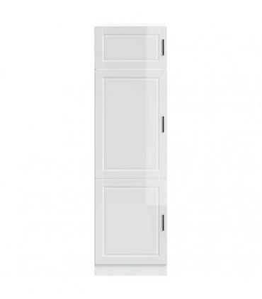 vidaXL Kitchen Cupboard "Porto" High Gloss White Engineered Wood — Size: 60 x 57 x 207 cm, Model: 1x cupboard