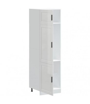 vidaXL Kitchen Cupboard "Porto" High Gloss White Engineered Wood — Size: 60 x 57 x 207 cm, Model: 1x cupboard