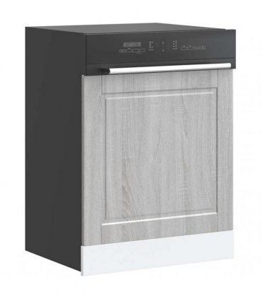 vidaXL Dishwasher Panel Porto Grey Sonoma 60x1.5x57 cm Engineered Wood — Size: 60 x 1.5 x 67 cm, Model: 1x dishwasher panel