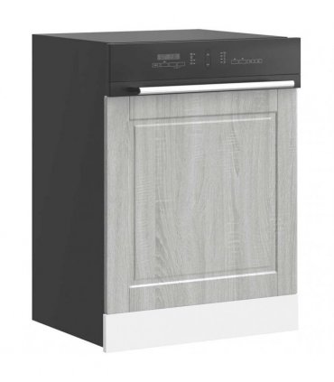 vidaXL Dishwasher Panel Porto Grey Sonoma 60x1.5x57 cm Engineered Wood — Size: 60 x 1.5 x 67 cm, Model: 1x dishwasher panel