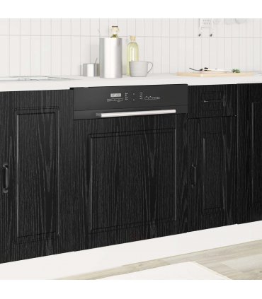 vidaXL Dishwasher Panel PORTO Black Oak 60 x 1.5 x 57 cm — Size: 60 x 1.5 x 67 cm, Model: 1x dishwasher panel