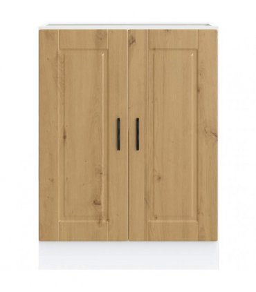 vidaXL Kitchen Base Cabinet Porto Artisan Oak Engineered Wood — Size: 60 x 46 x 81.5 cm, Model: 1x bottom cabinet (2 doors)