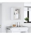 vidaXL Kitchen Wall Cabinet with Glass Door Porto Concrete Grey — Size: 40 x 31 x 60 cm, Model: 1x wall glass cabinet (1 door)