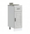 vidaXL Kitchen Base Cabinet Porto Concrete Grey Engineered — Size: 30 x 46 x 81.5 cm, Model: 1x bottom cabinet (1 door 1 drawer)